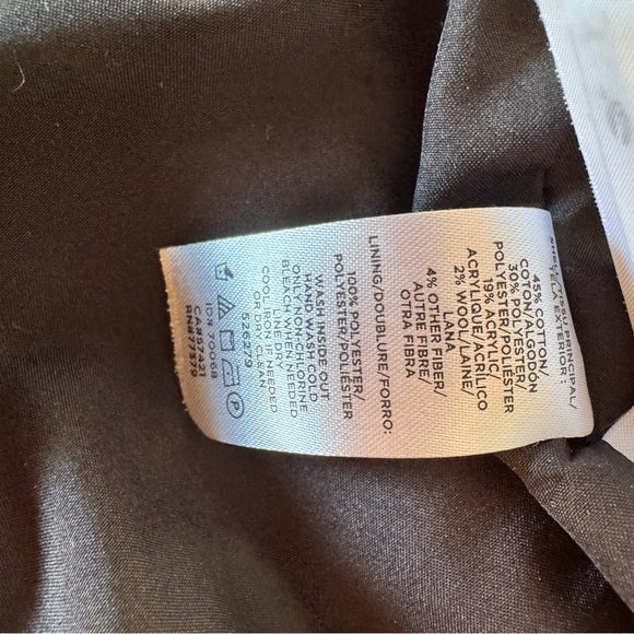 Ann Taylor Houndstooth Jacket Medium Petite Black White & Gold Metallic Shimmer! - Picture 9 of 9